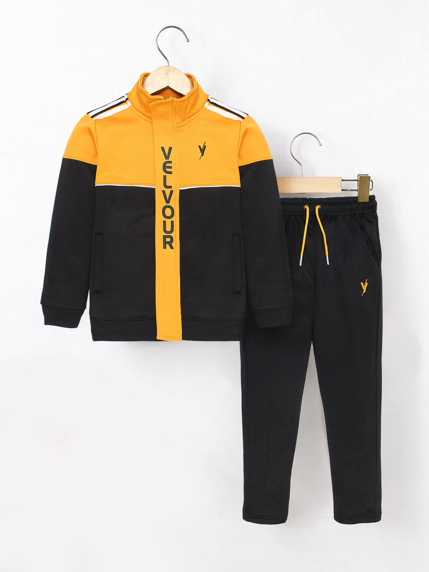 Mock Neck Tracksuit For Boys & Girls, Fleece #VWT02-B