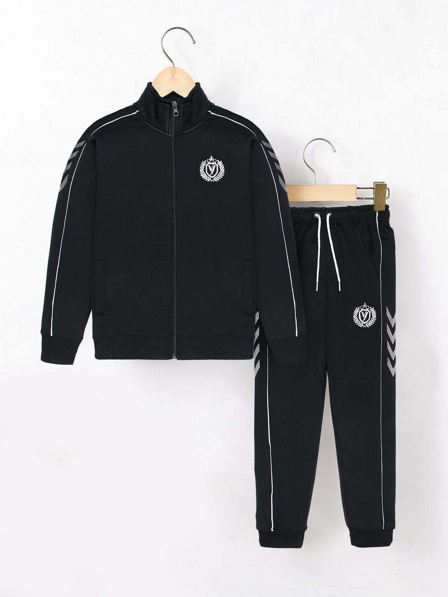 Mock Neck Tracksuit For Boys & Girls, Fleece #VWT012-B