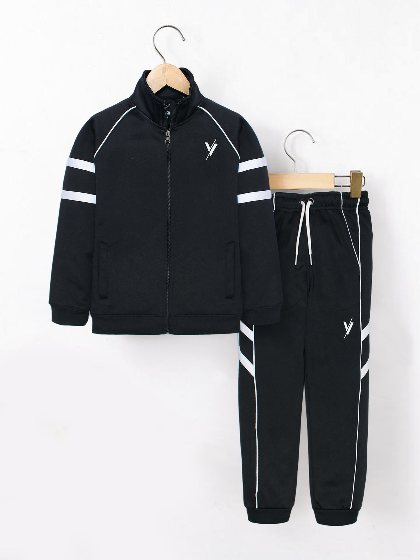 Mock Neck Tracksuit For Boys & Girls, Fleece #VWT21-D