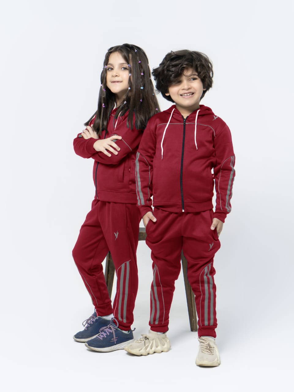Hooded Tracksuit For Boys & Girls, Fleece #VWT05-B