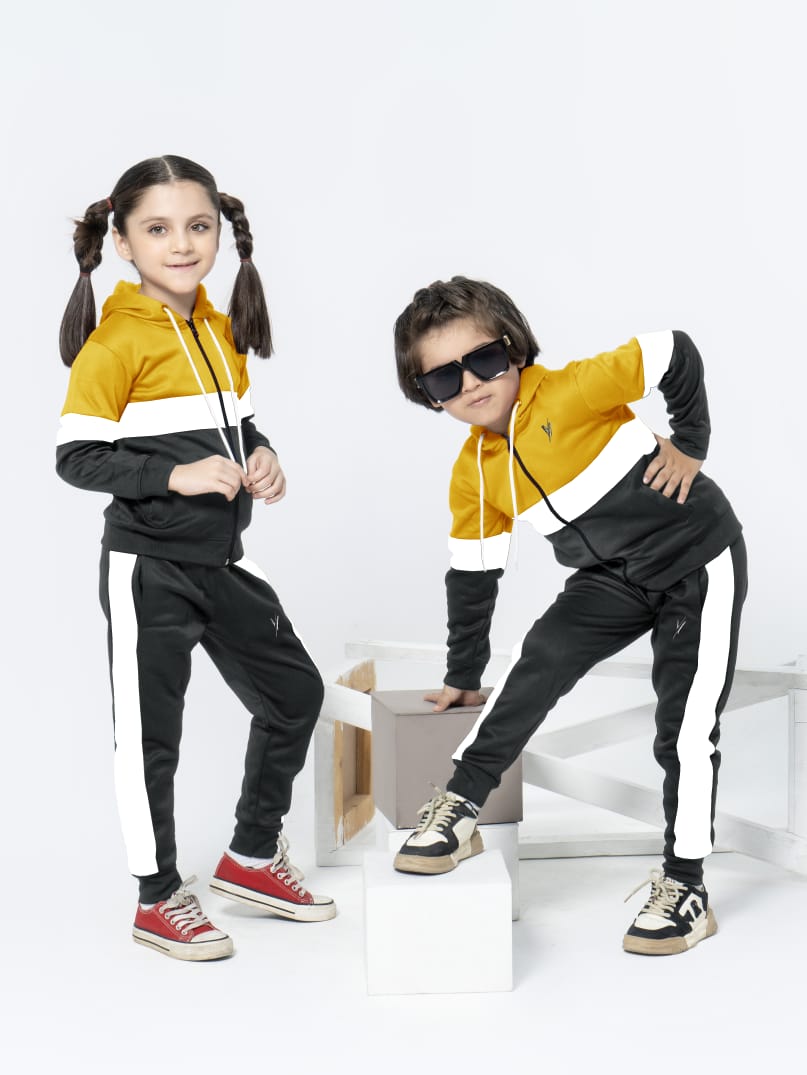 Hooded Tracksuit For Boys & Girls, Poly Athletic Fleece #VWT06-E