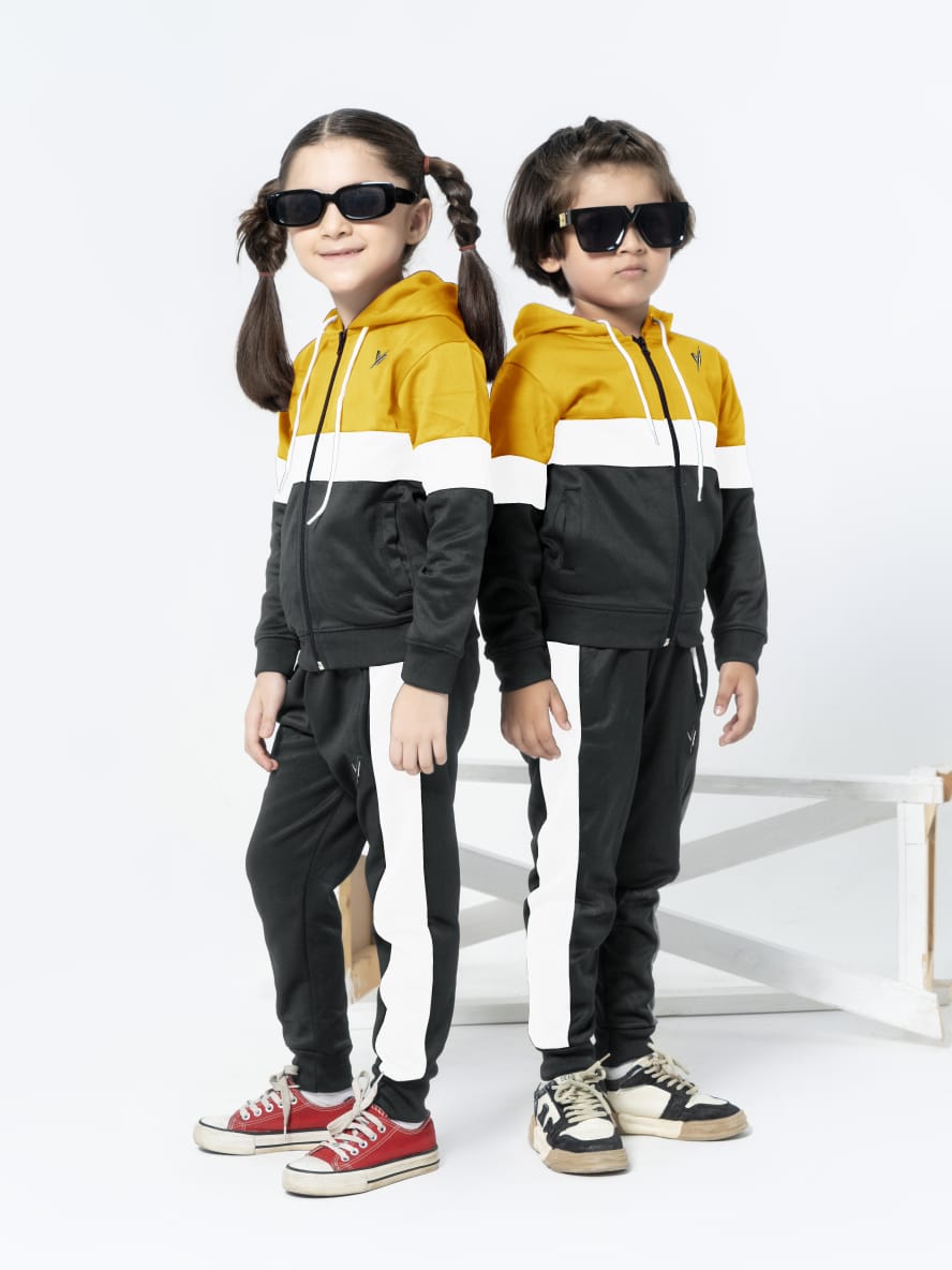 Hooded Tracksuit For Boys & Girls, Poly Athletic Fleece #VWT06-E