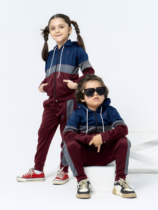 Hooded Tracksuit For Boys & Girls, Fleece #VWT06-B