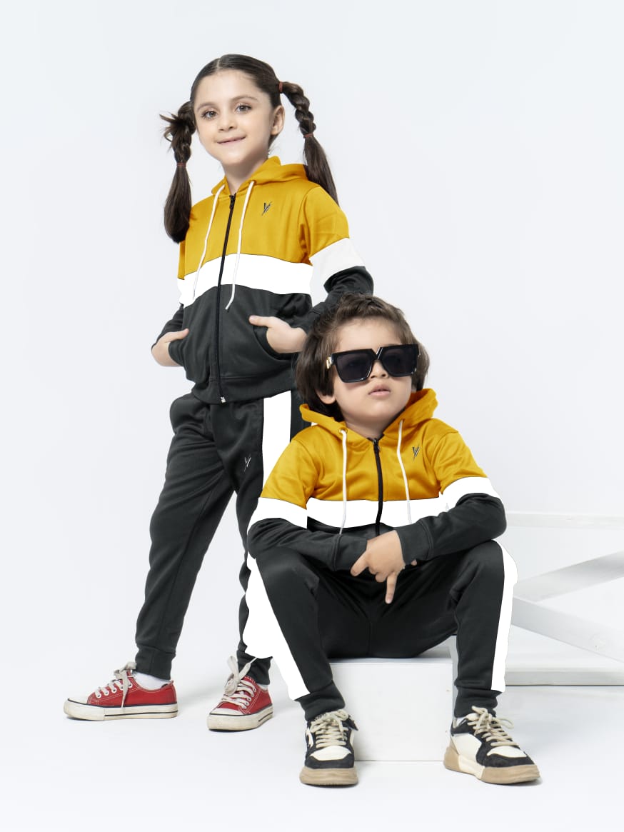 Hooded Tracksuit For Boys & Girls, Poly Athletic Fleece #VWT06-E