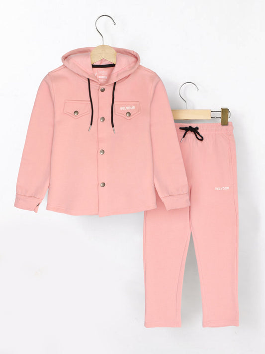 Hooded Tracksuit For Boys & Girls, Fleece #VWT39-A