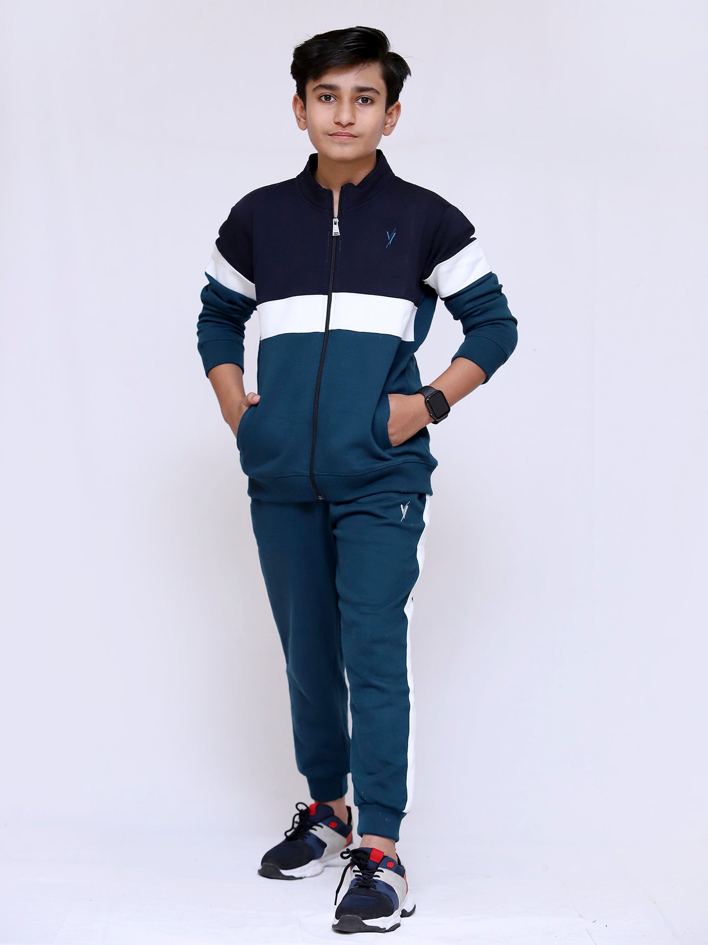 Hooded Tracksuit For Boys & Girls, Poly Athletic Fleece #VWT06-C