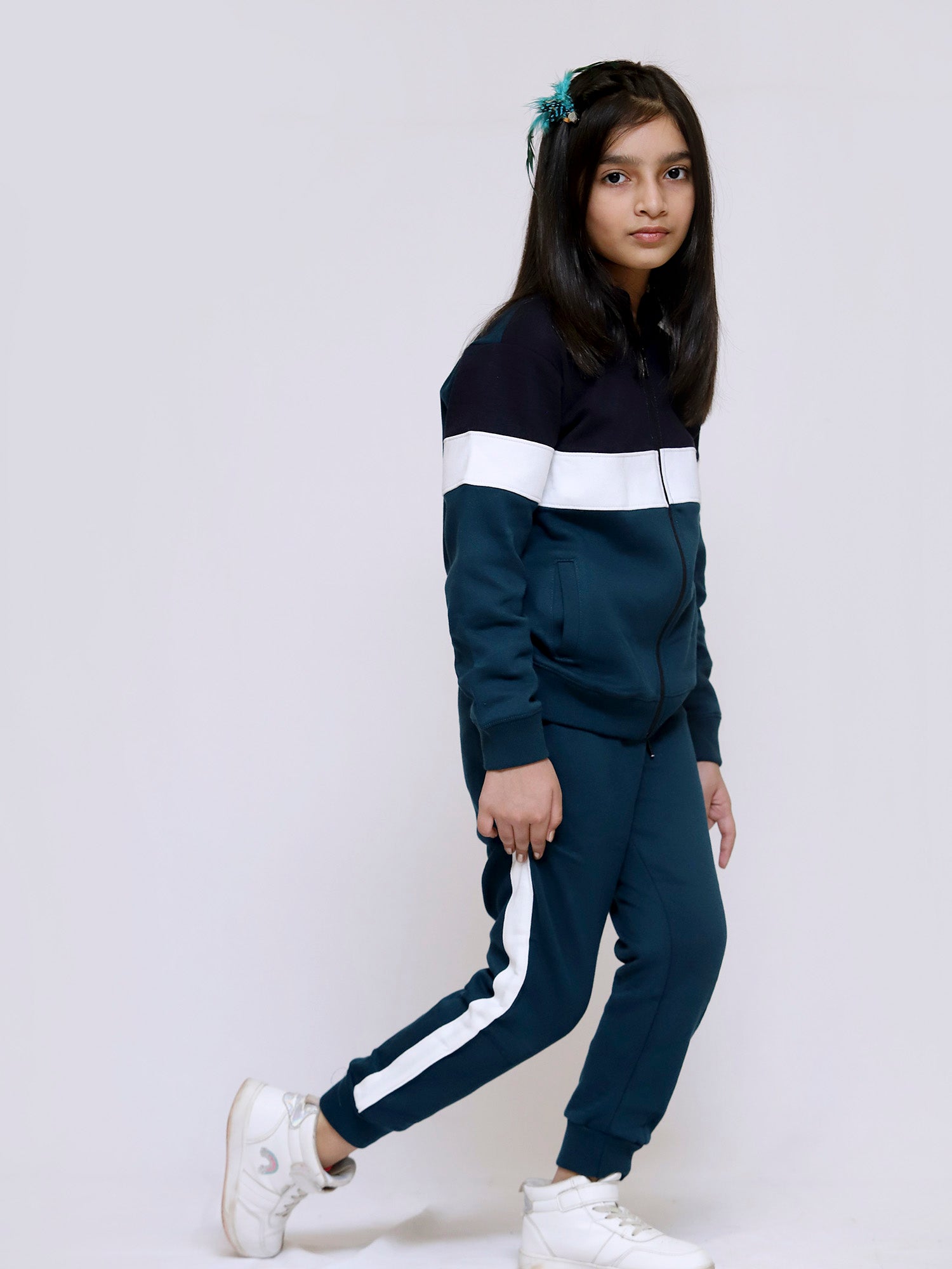 Hooded Tracksuit For Boys & Girls, Poly Athletic Fleece #VWT06-C