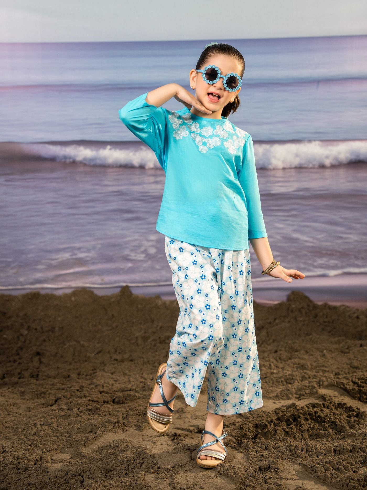Embroidered Girls Co Ord Set VG162-C