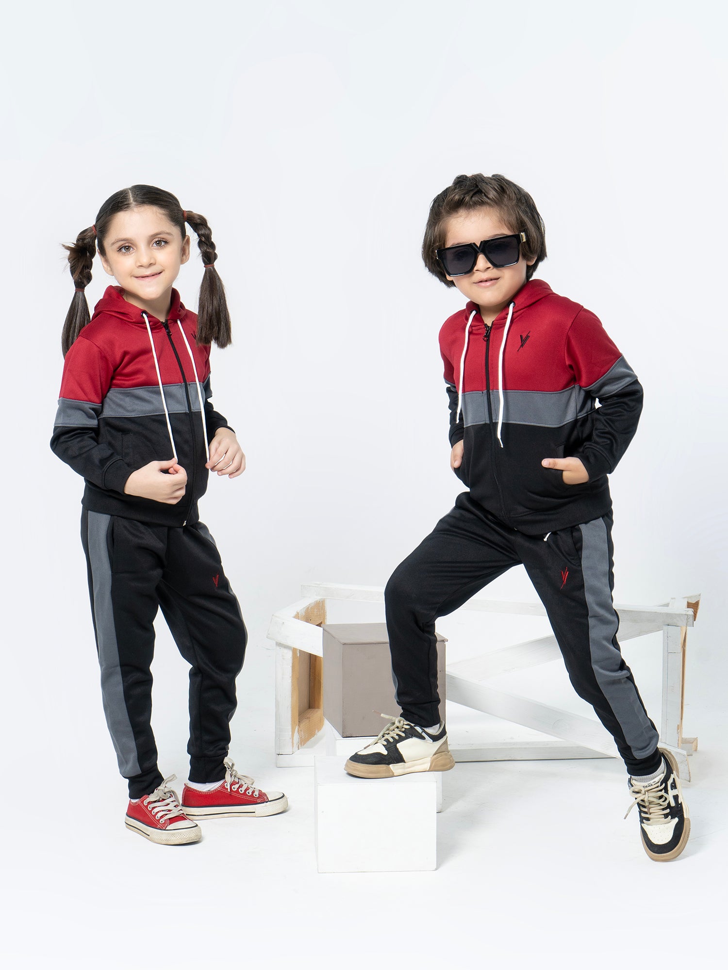 Hooded Tracksuit For Boys & Girls, Poly Athletic Fleece #VWT06-A