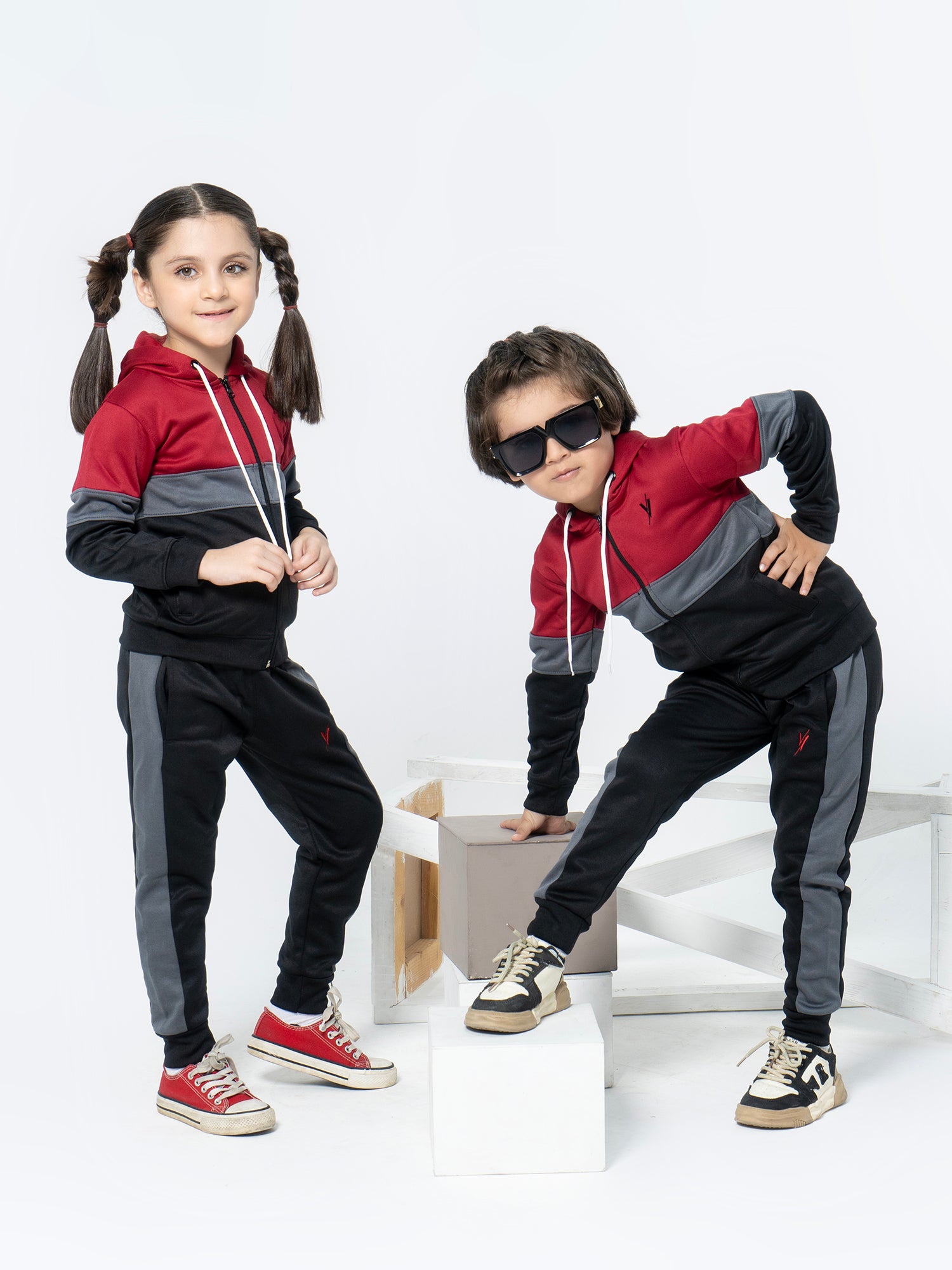 Hooded Tracksuit For Boys & Girls, Poly Athletic Fleece #VWT06-A