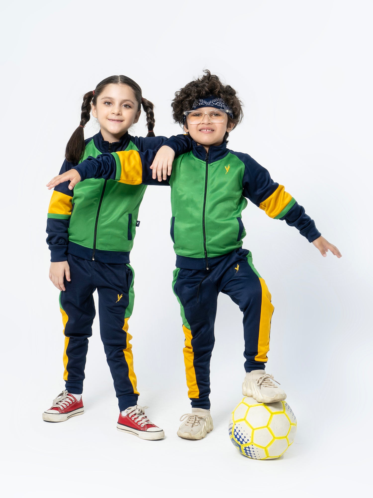 Mock Neck Tracksuit For Boys & Girls, Poly Athletic Fleece #VWT07-C