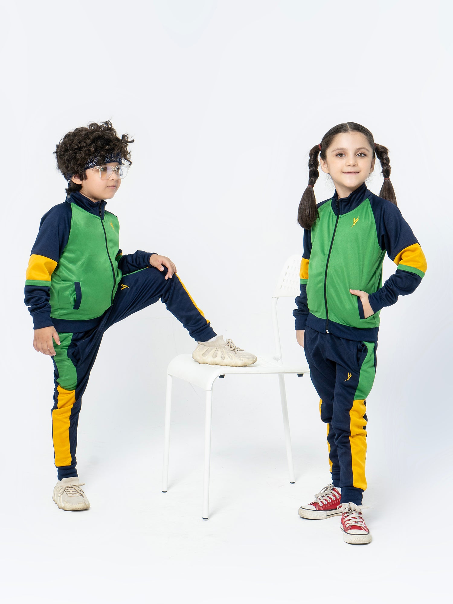 Mock Neck Tracksuit For Boys & Girls, Poly Athletic Fleece #VWT07-C