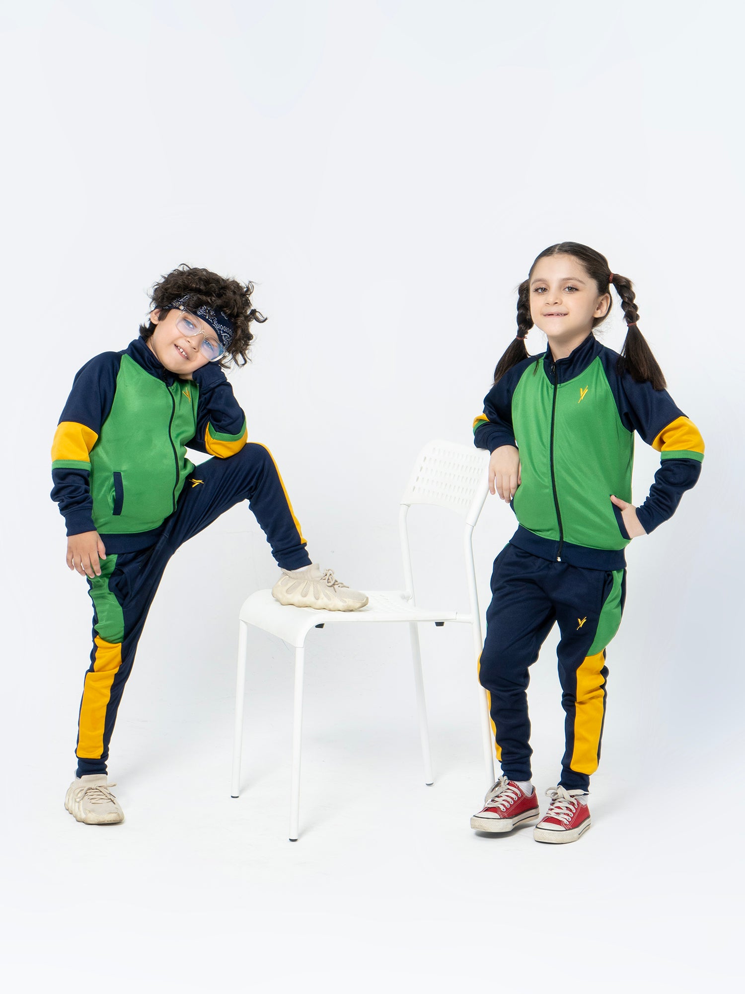 Mock Neck Tracksuit For Boys & Girls, Poly Athletic Fleece #VWT07-C