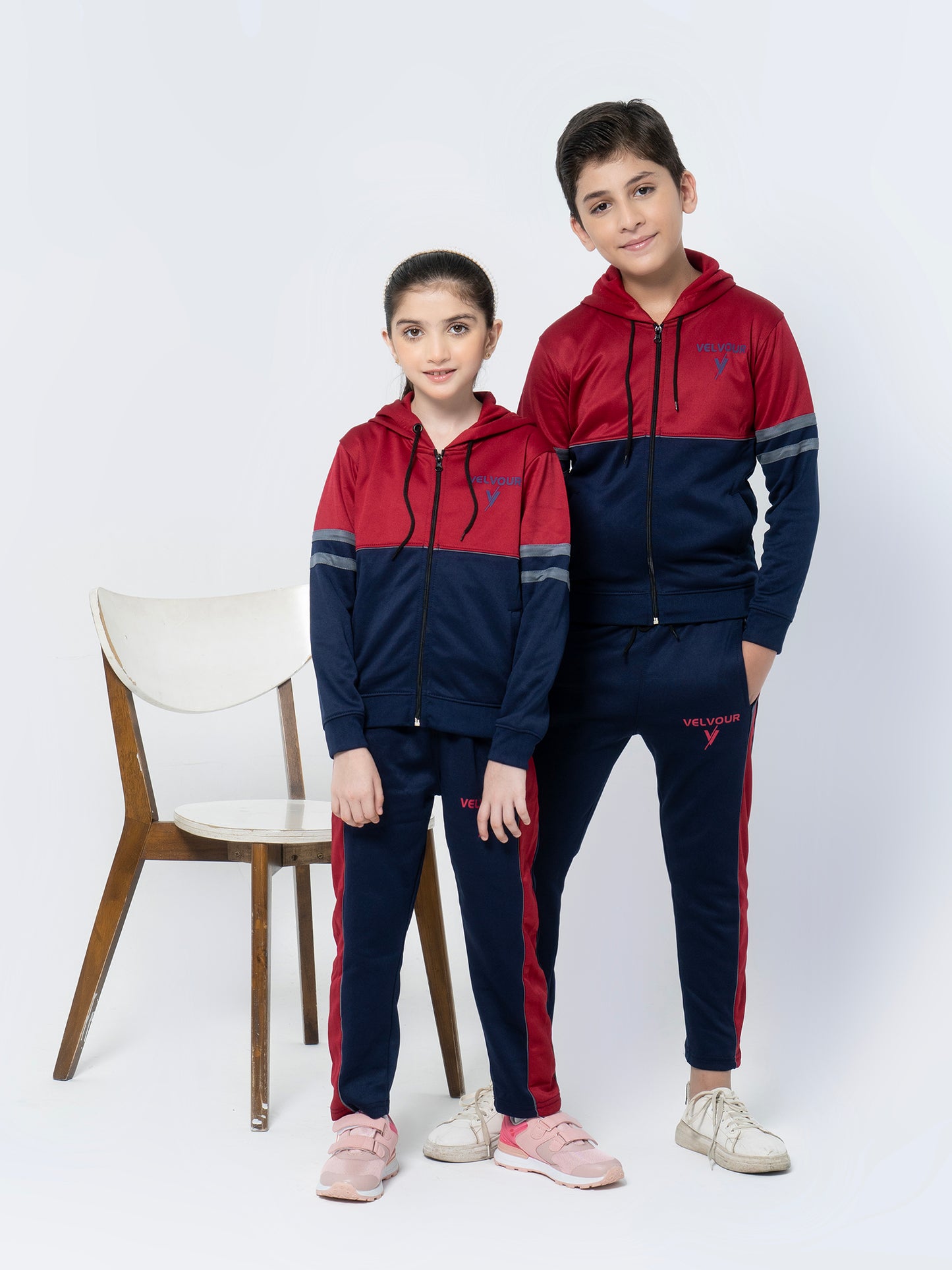Hooded Tracksuit For Boys & Girls, Fleece #VWT08-A