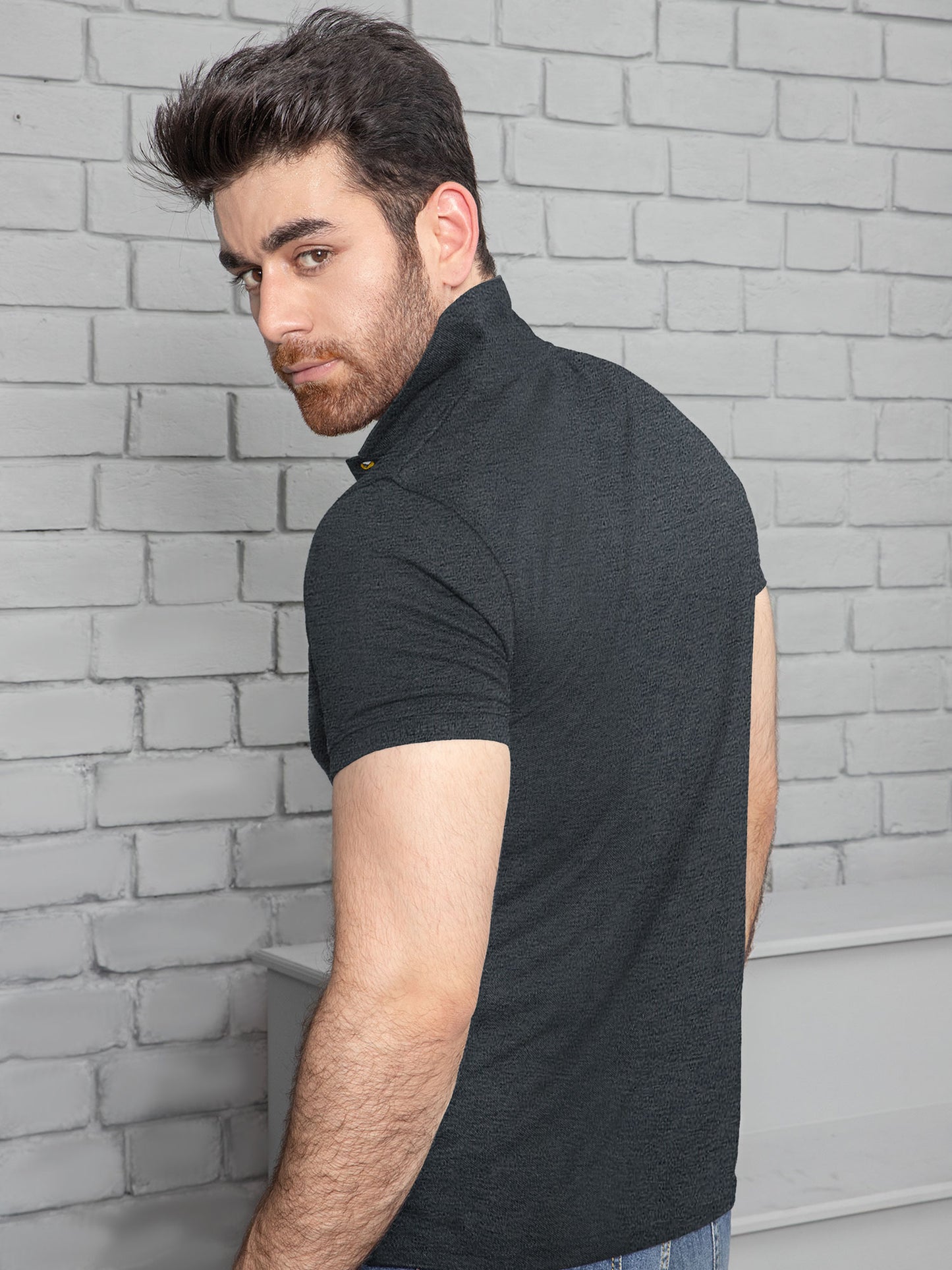 Mens Polo Shirt (Short Sleeve) By Velvour Art #VMP03-G/C - Velvour Shop