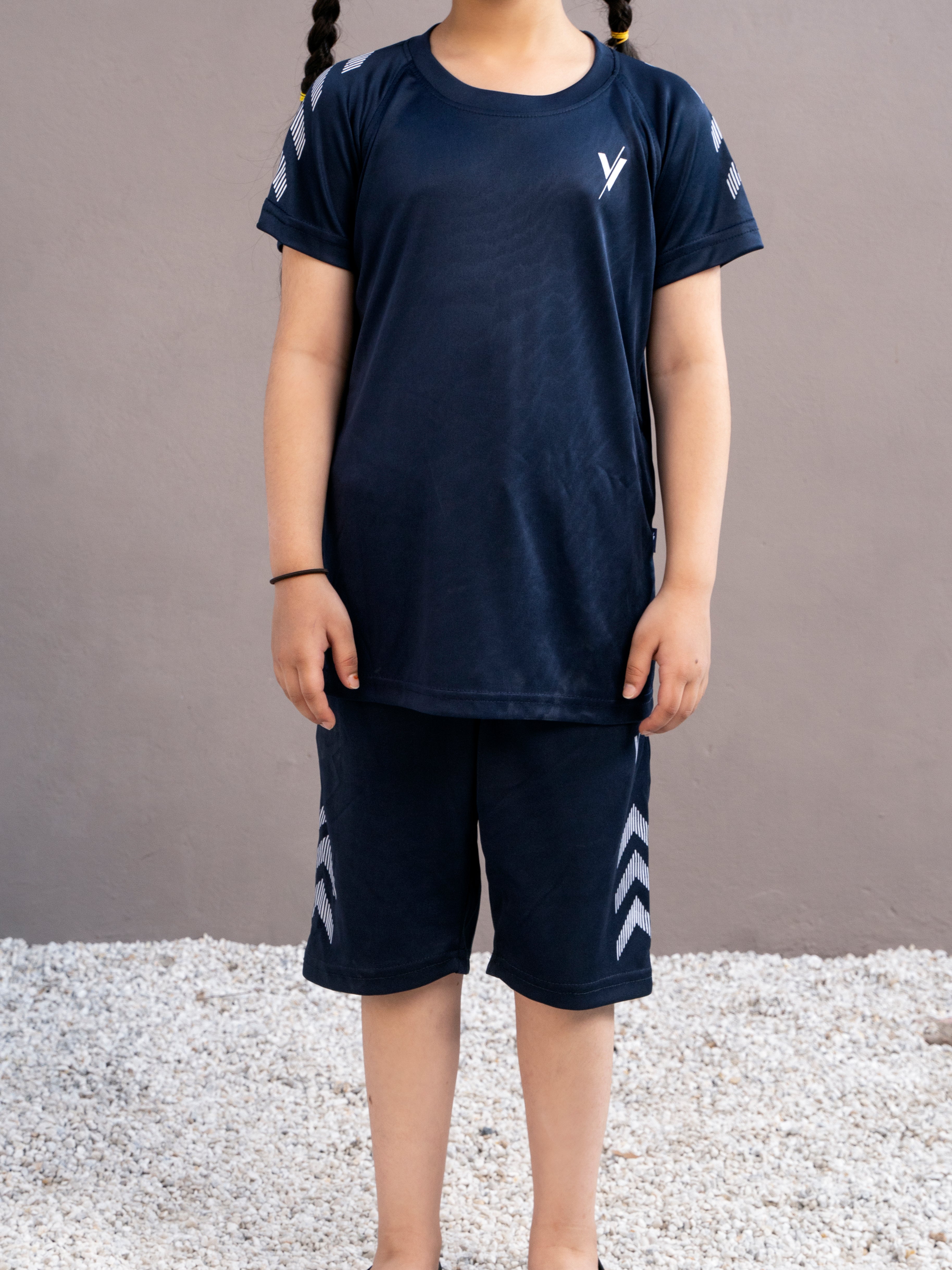 Tracksuit For Boys & Girls Poly athletic Fabric VBTS013-C Navy