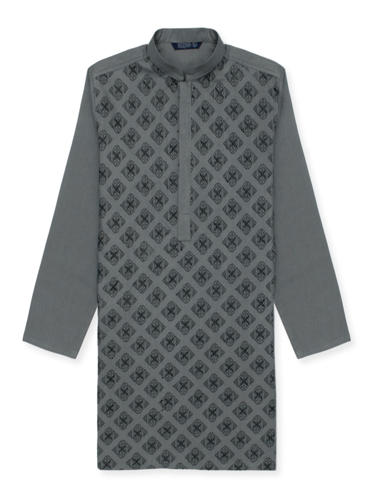 Boys Embroidered Kurta ART VB141 Malaysian Grey