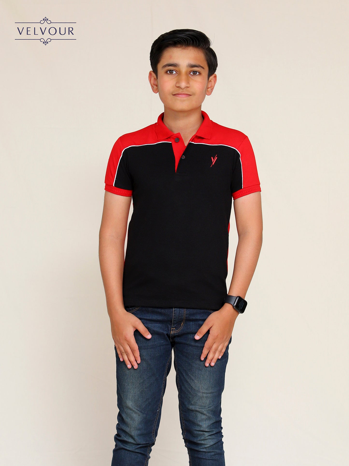 Boys Polo Shirt (Short Sleeve) By Velvour Art# VBP03-C - Velvour Shop
