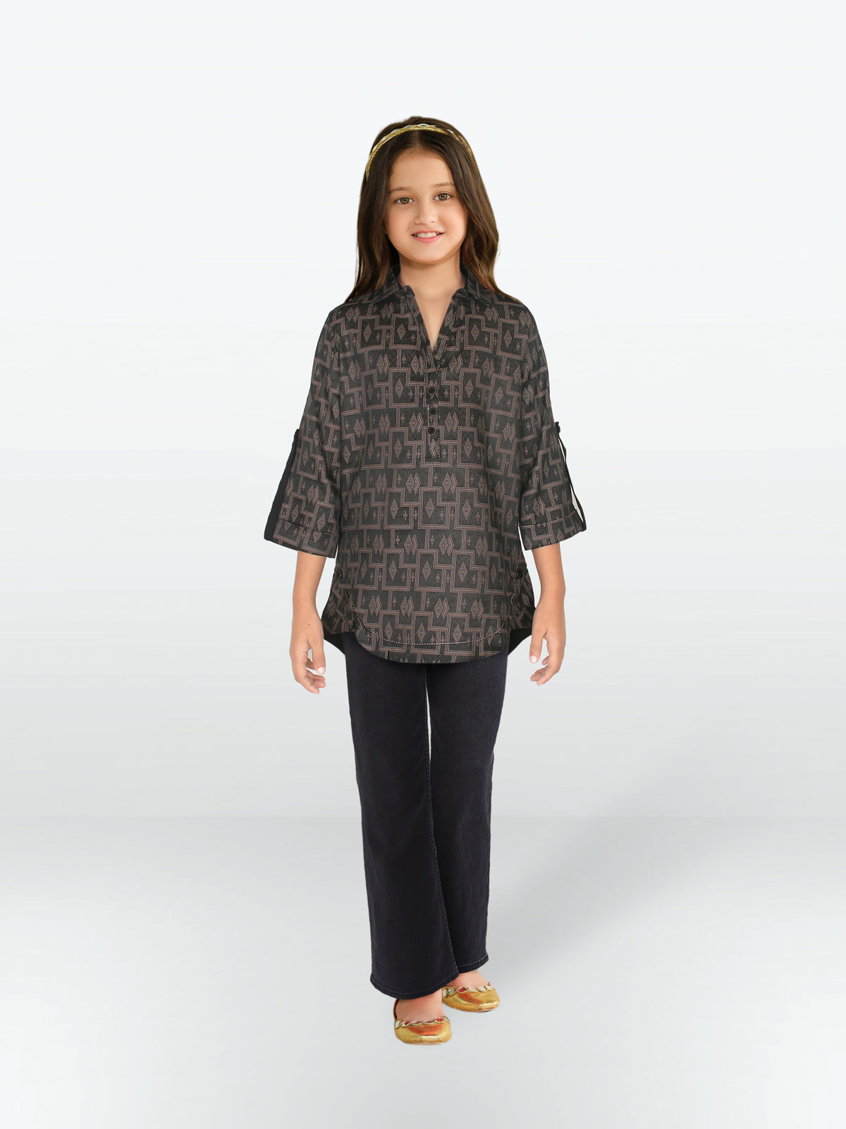 Girls Winter Jacquard Shirt VG124-C