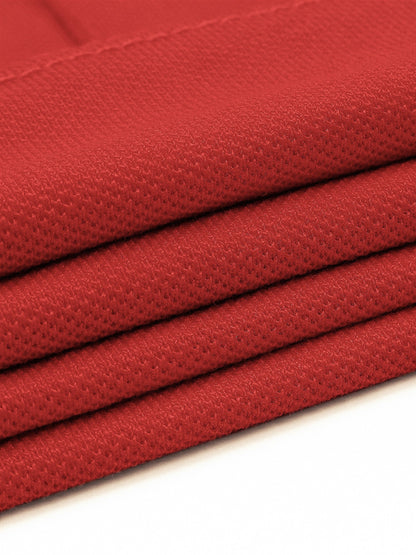 Tipping Collar Polo Shirt For Mens Plain Red