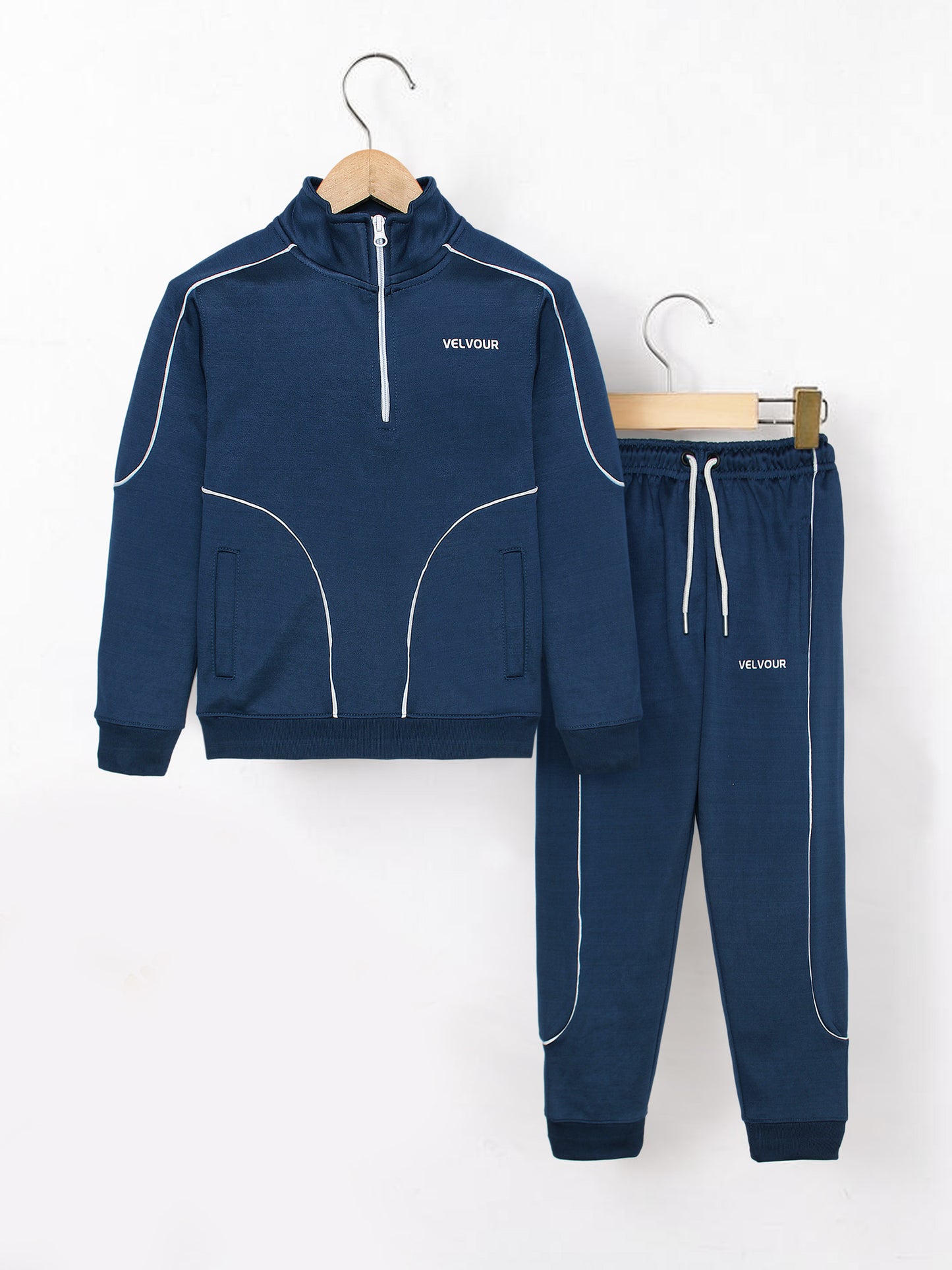 Mock Neck Tracksuit For Boys & Girls Fleece #VWT11-D