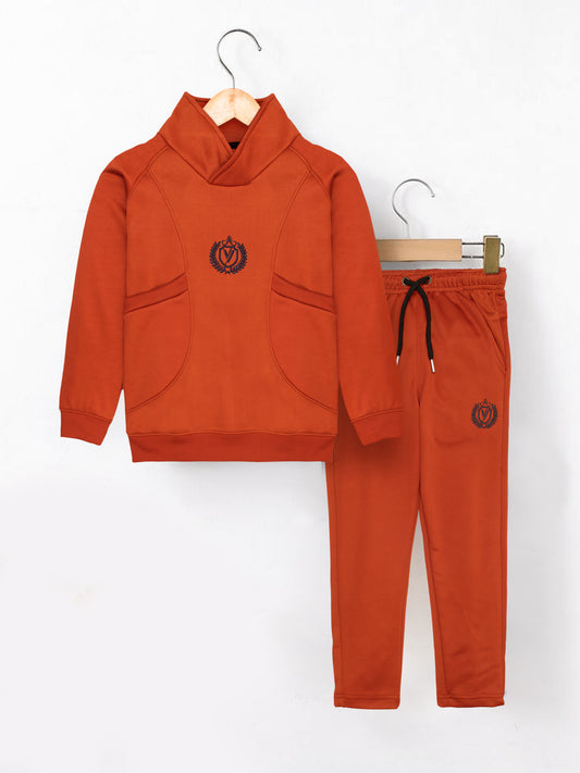 Mock Neck Tracksuit For Boys & Girls, Fleece #VWT22-B