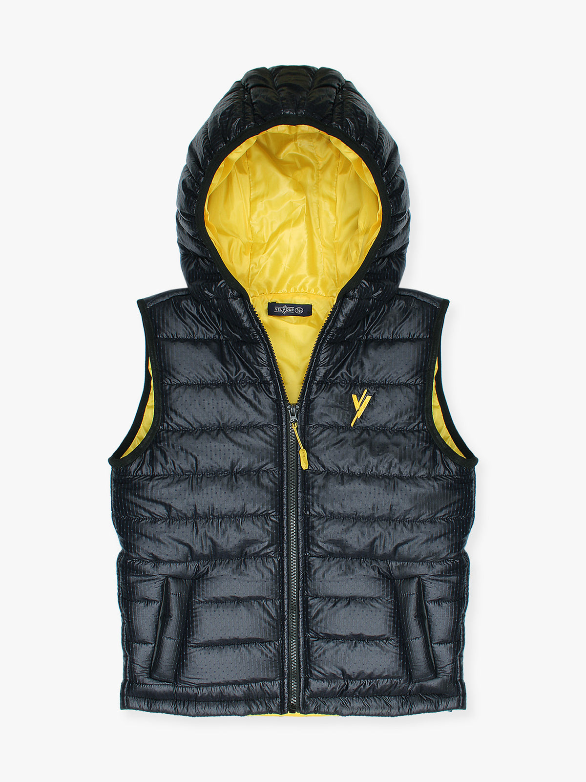 Sleeveless Hooded Puffer Boys & Girls VJ09-A Dark Navy With Lining