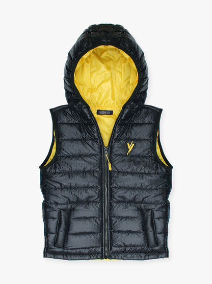 Sleeveless Hooded Puffer Boys & Girls VJ09-A Dark Navy With Lining