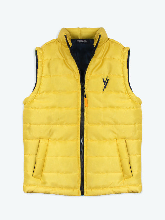 Sleeveless Puffer Jacket Boys & Girls VJ02-E Yellow