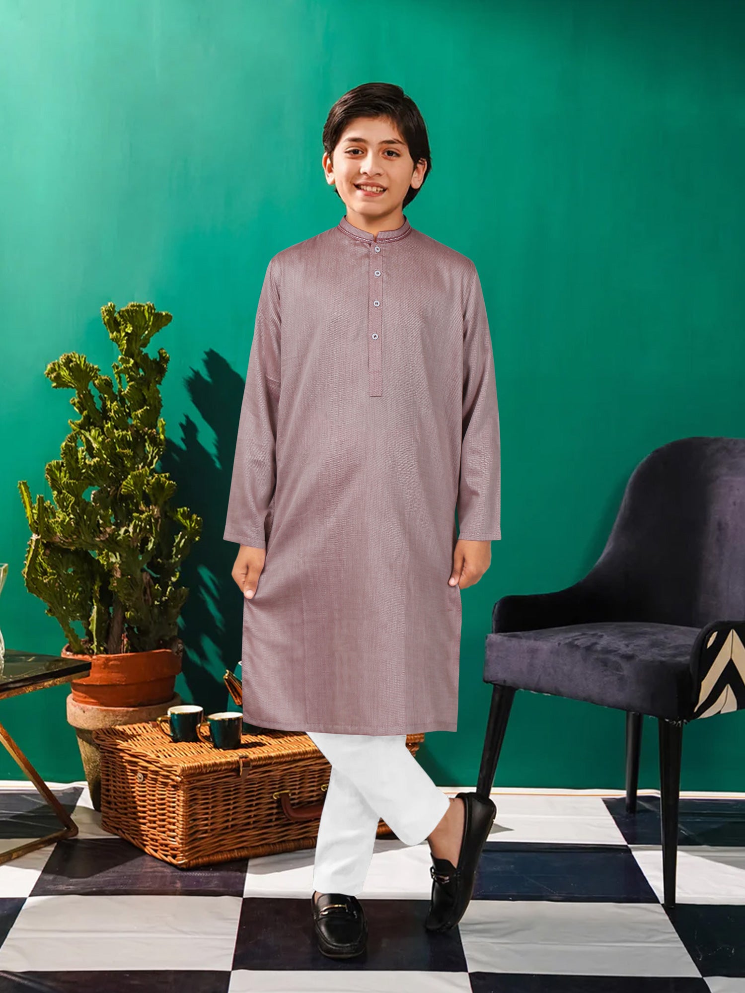 Boys Embroidered Kurta ART VB191-B