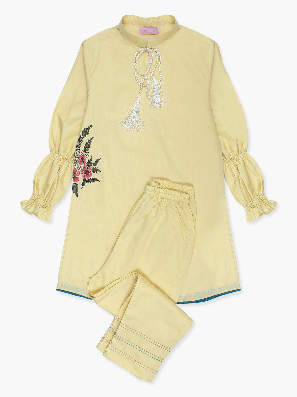 Girls Summer 2Pcs Embroidered Suit VG69-B