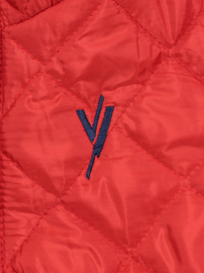 Full Sleeves Hooded Puffer Jacket Boys & Girls Red VJ19C