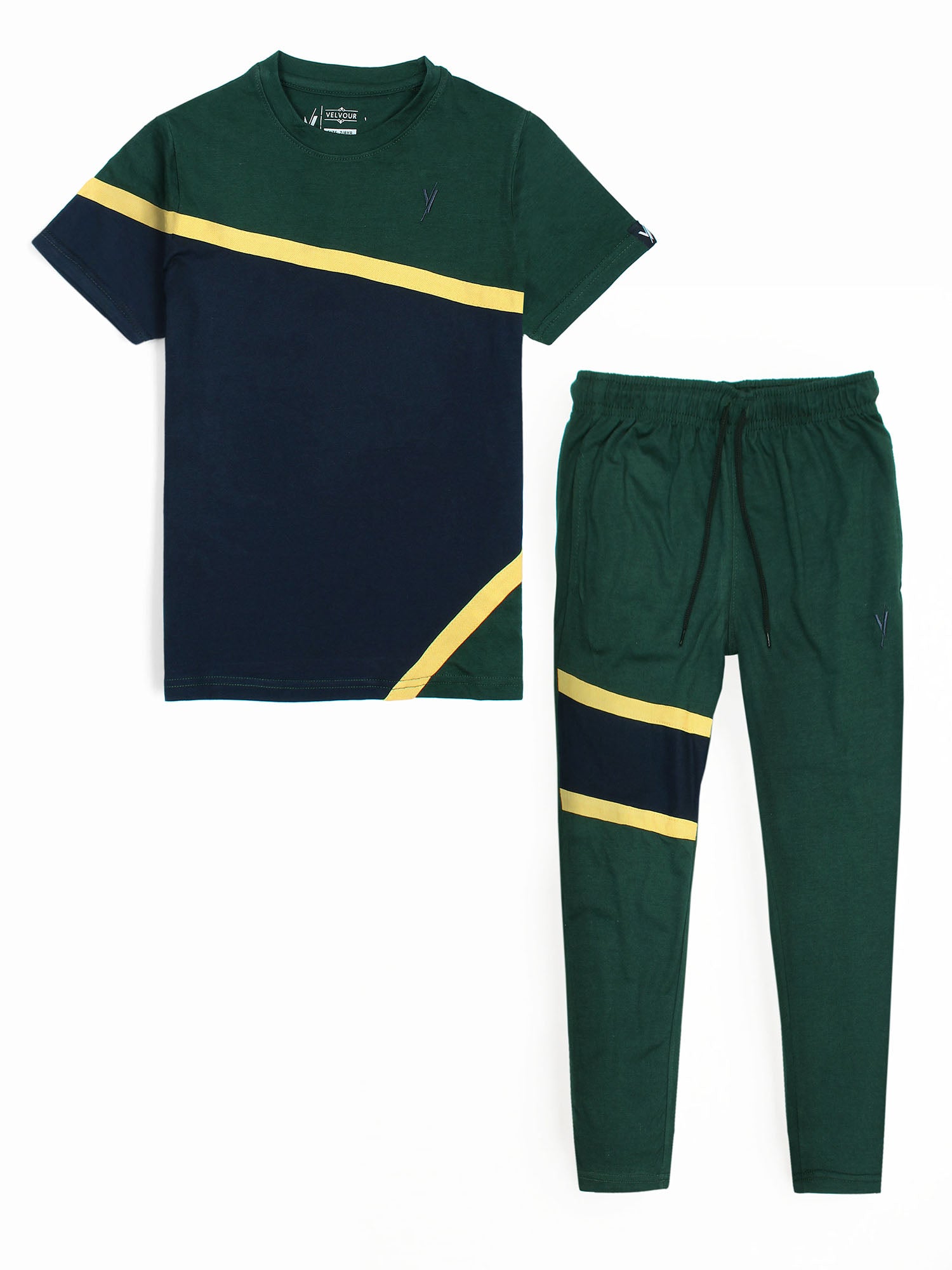 Tracksuit For Boys & Girls Single Jersey Fabric Green VBTS-20A
