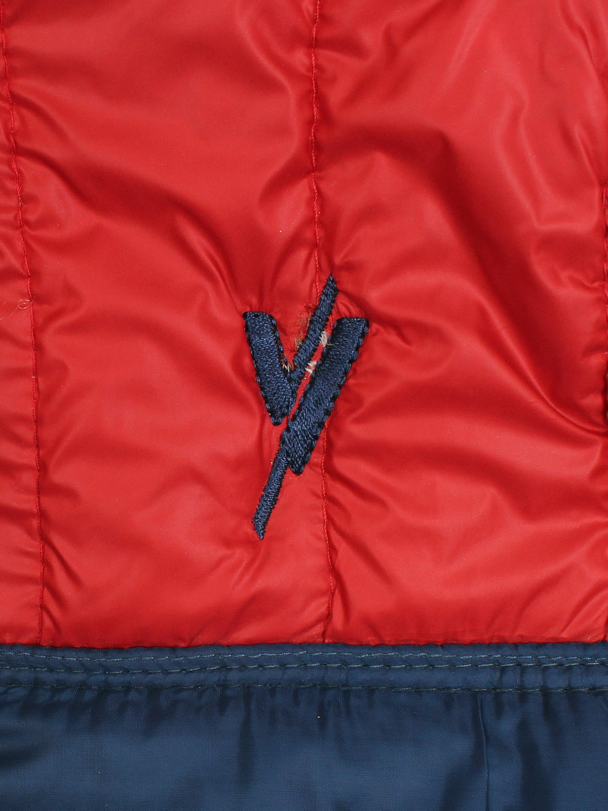 Sleeveless Hooded Puffer For Boys & Girls VJ06-A Red/Navy