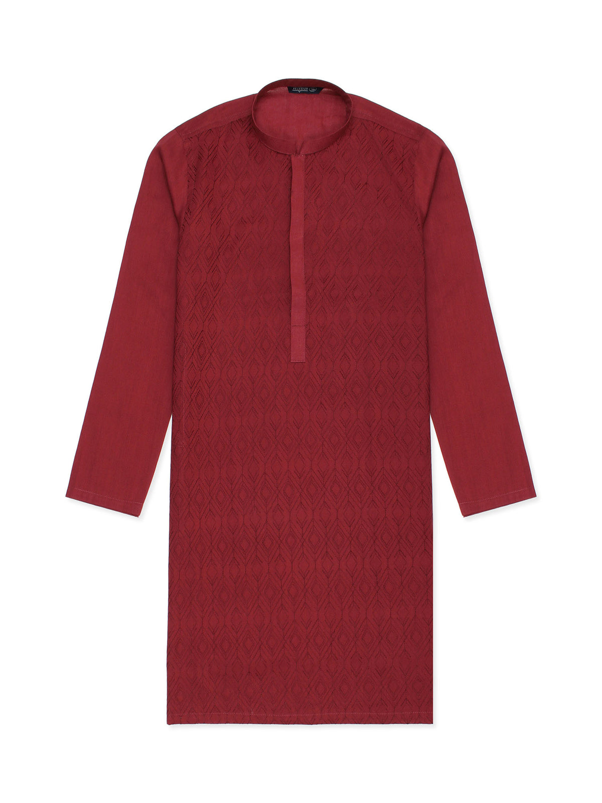 Velvour Boys Embroidered Kurta Maroon VB158