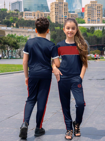 Tracksuit For Boys & Girls Poly athletic Fabric VST47-A