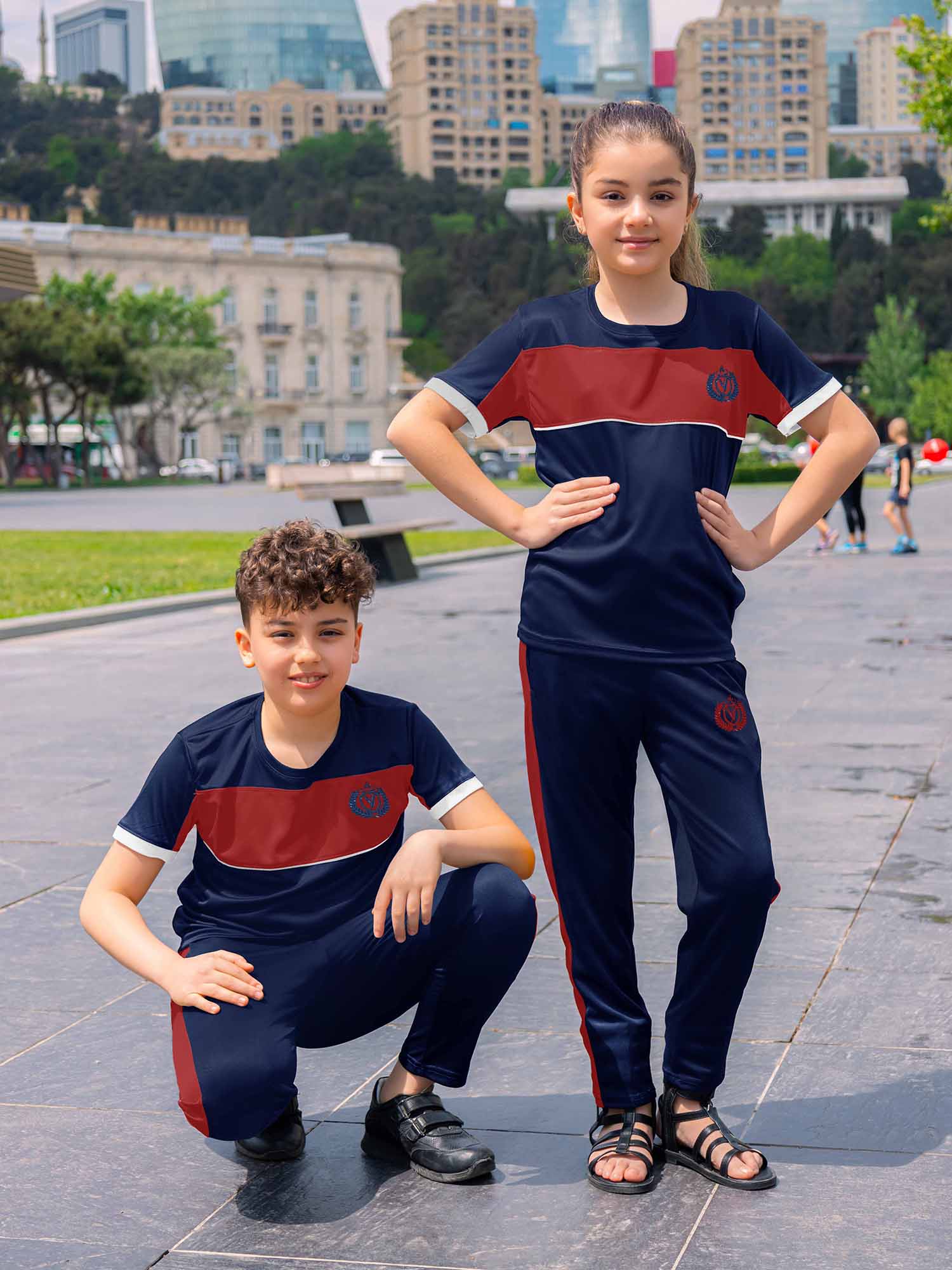 Tracksuit For Boys & Girls Poly athletic Fabric VST47-A