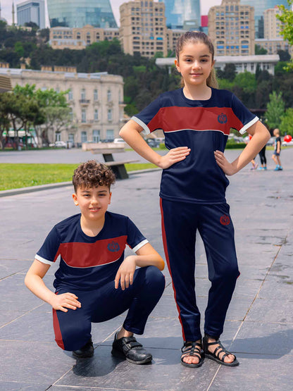 Tracksuit For Boys & Girls Poly athletic Fabric VST47-A