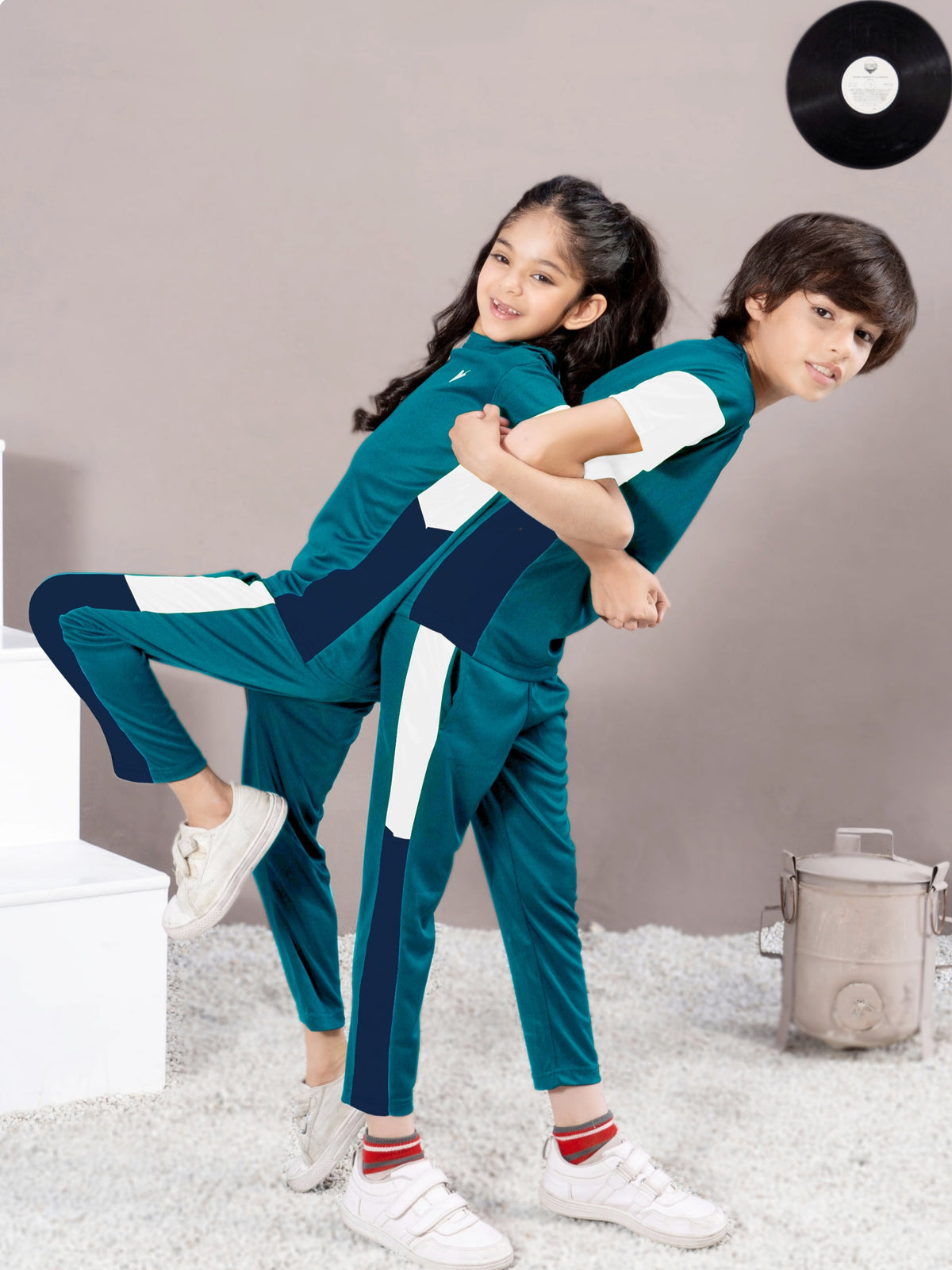 Tracksuit For Boys & Girls Poly athletic Fabric ART #VBTS05-B Zinc