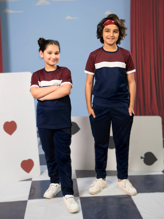 Tracksuit For Boys & Girls Poly athletic Fabric VST41-A