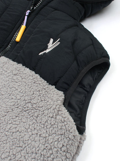 Sleeveless Hooded Fur Jacket For Boys & Girls VJ42-A