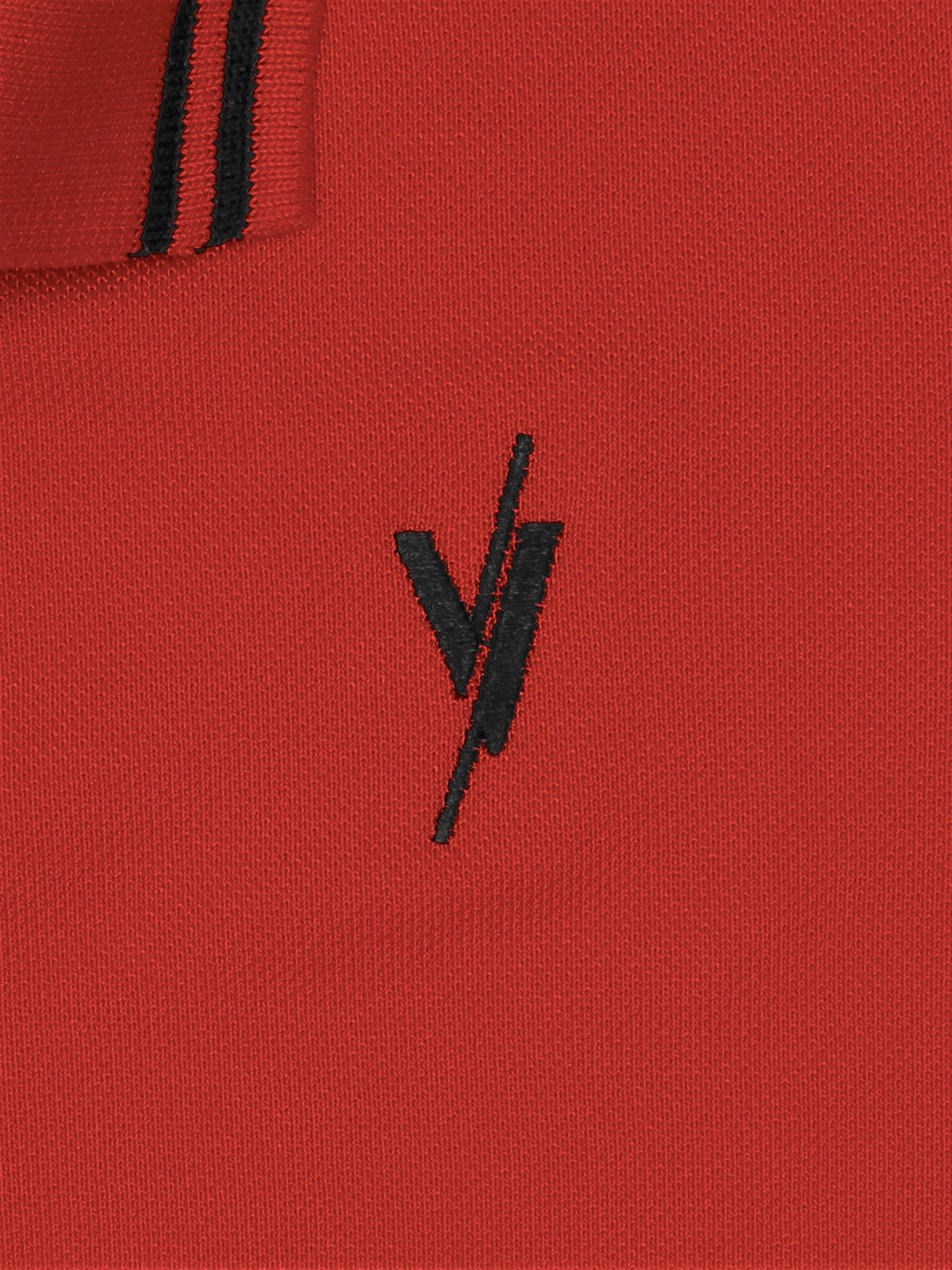 Tipping Collar Polo Shirt For Mens Plain Red