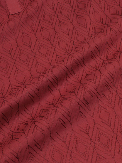 Velvour Boys Embroidered Kurta Maroon VB158