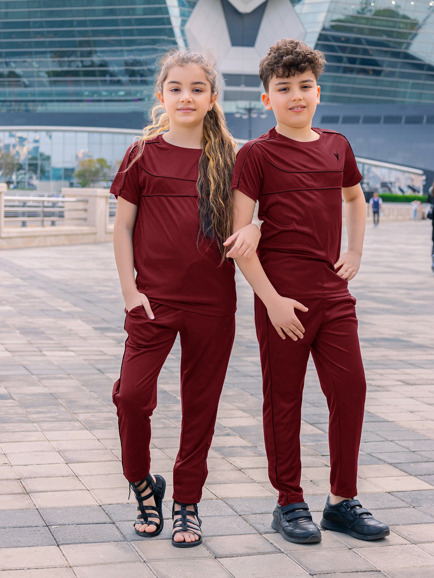 Tracksuit For Boys & Girls Poly athletic Fabric VST46-B