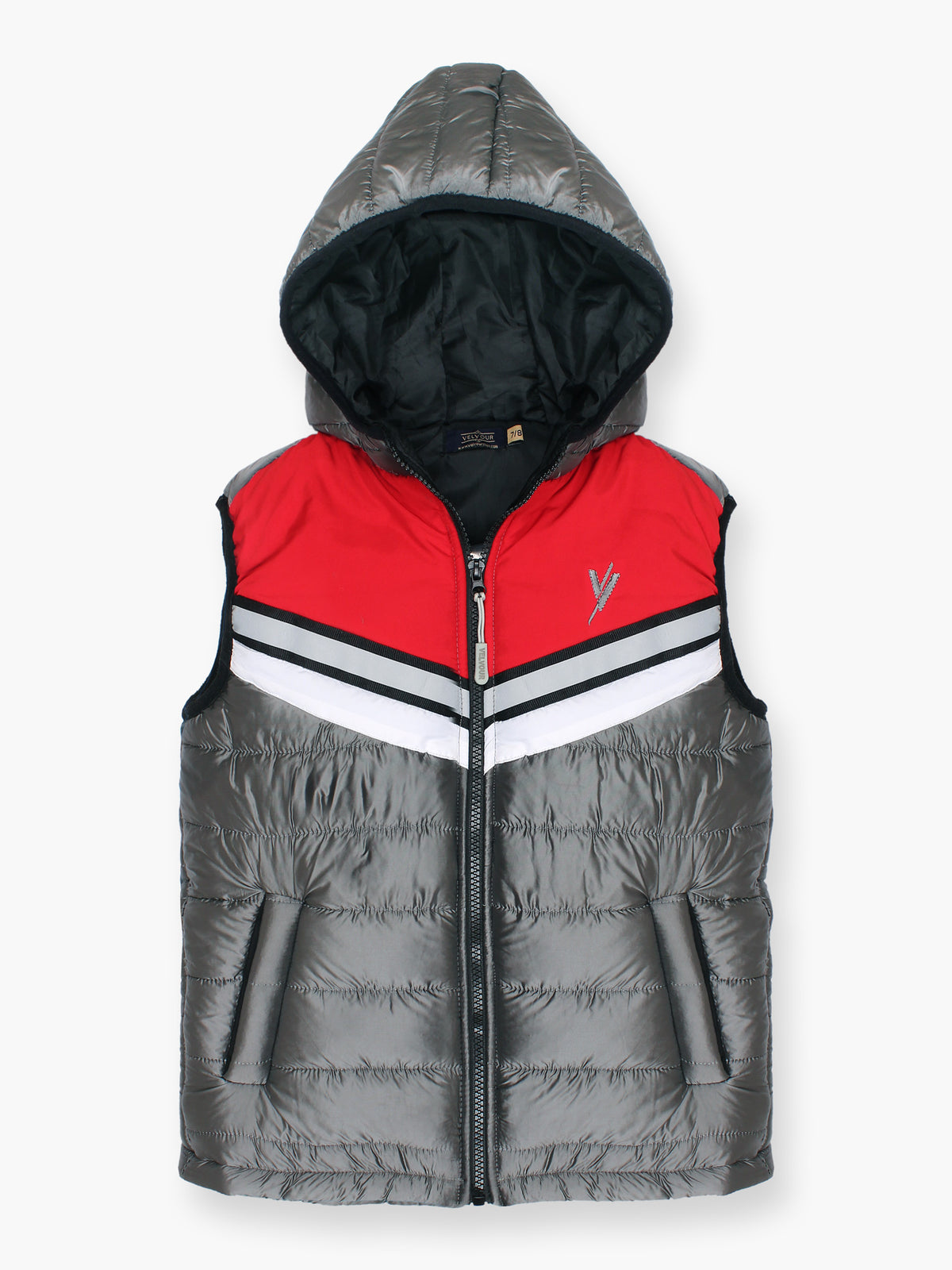 Sleeveless Hooded Puffer For Boys & Girls VJ57-A