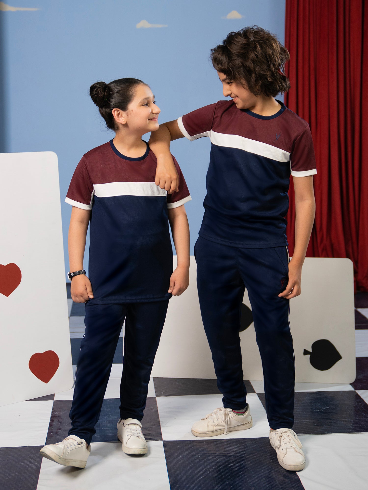 Boy and girl matching tracksuits best sale