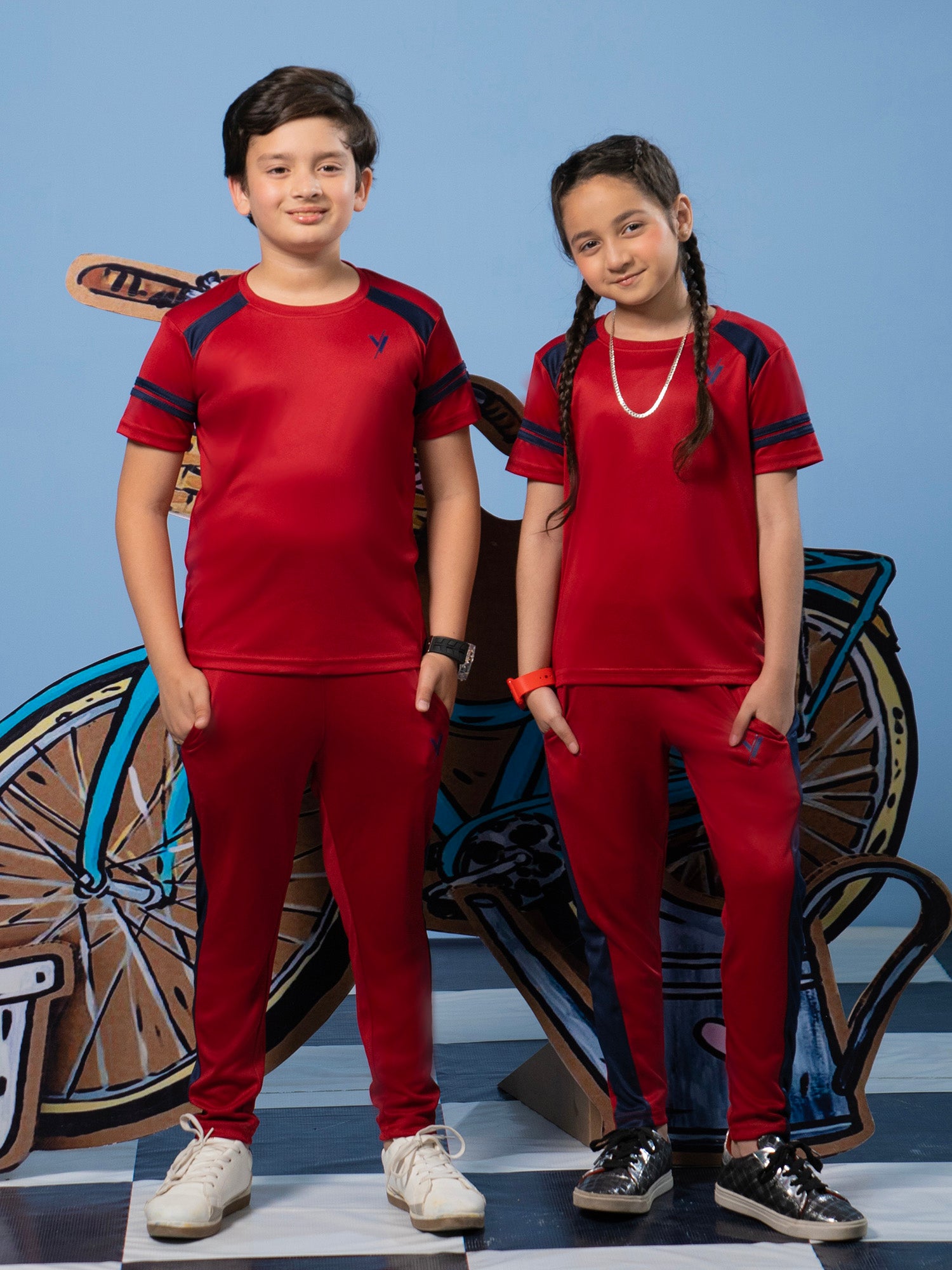 Tracksuit For Boys & Girls Poly athletic Fabric VST44-B
