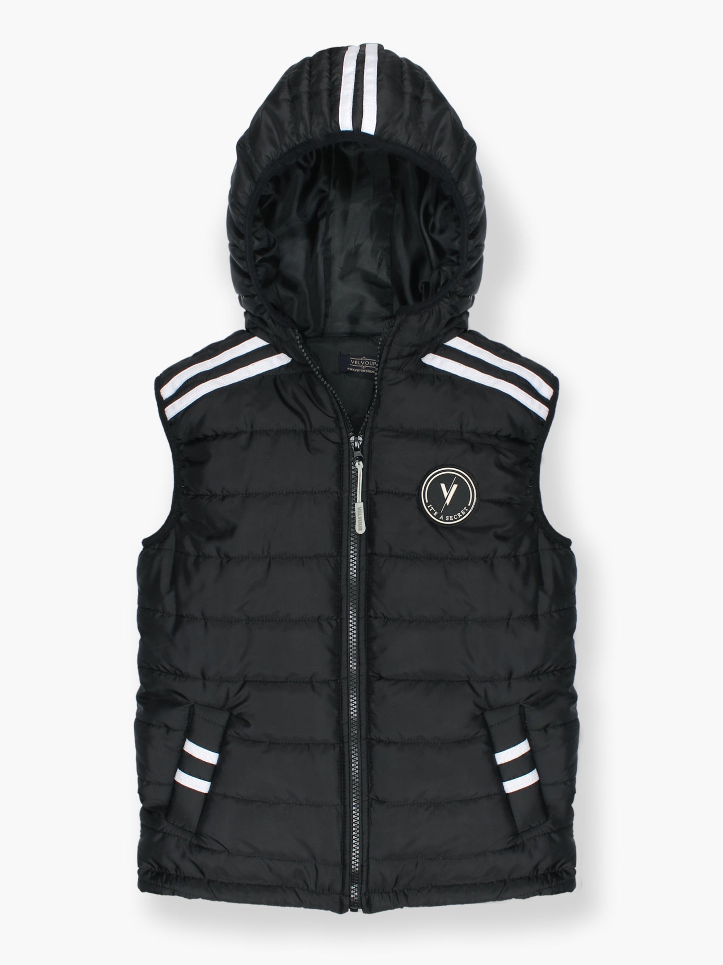 Sleeveless Hooded Puffer For Boys & Girls VJ59-A