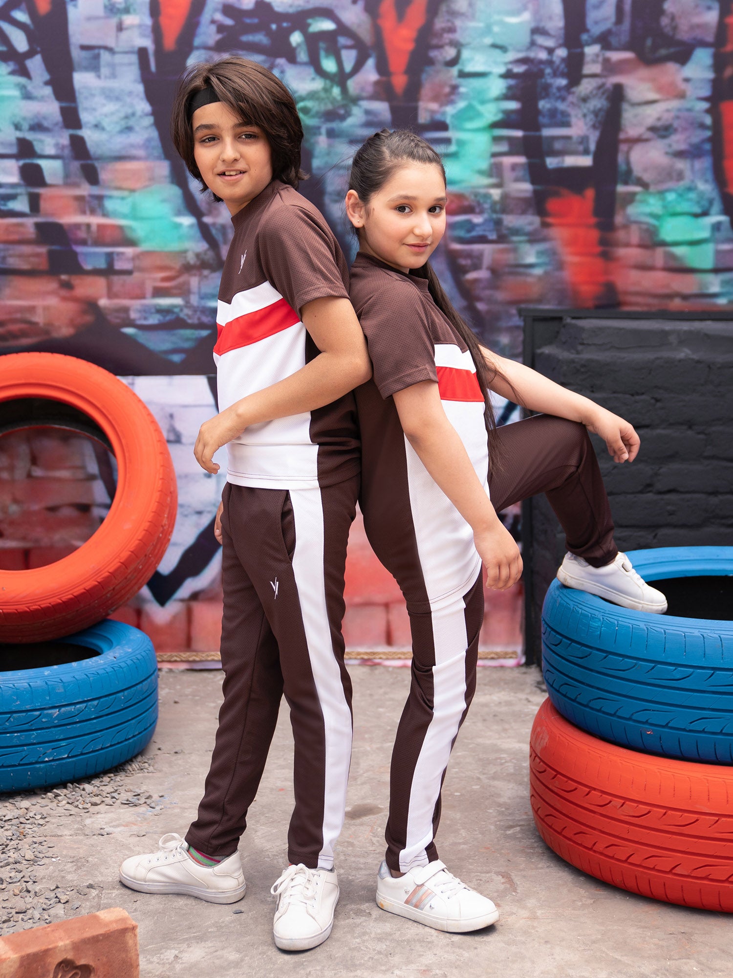 Tracksuit For Boys & Girls Poly athletic Fabric VST45-C
