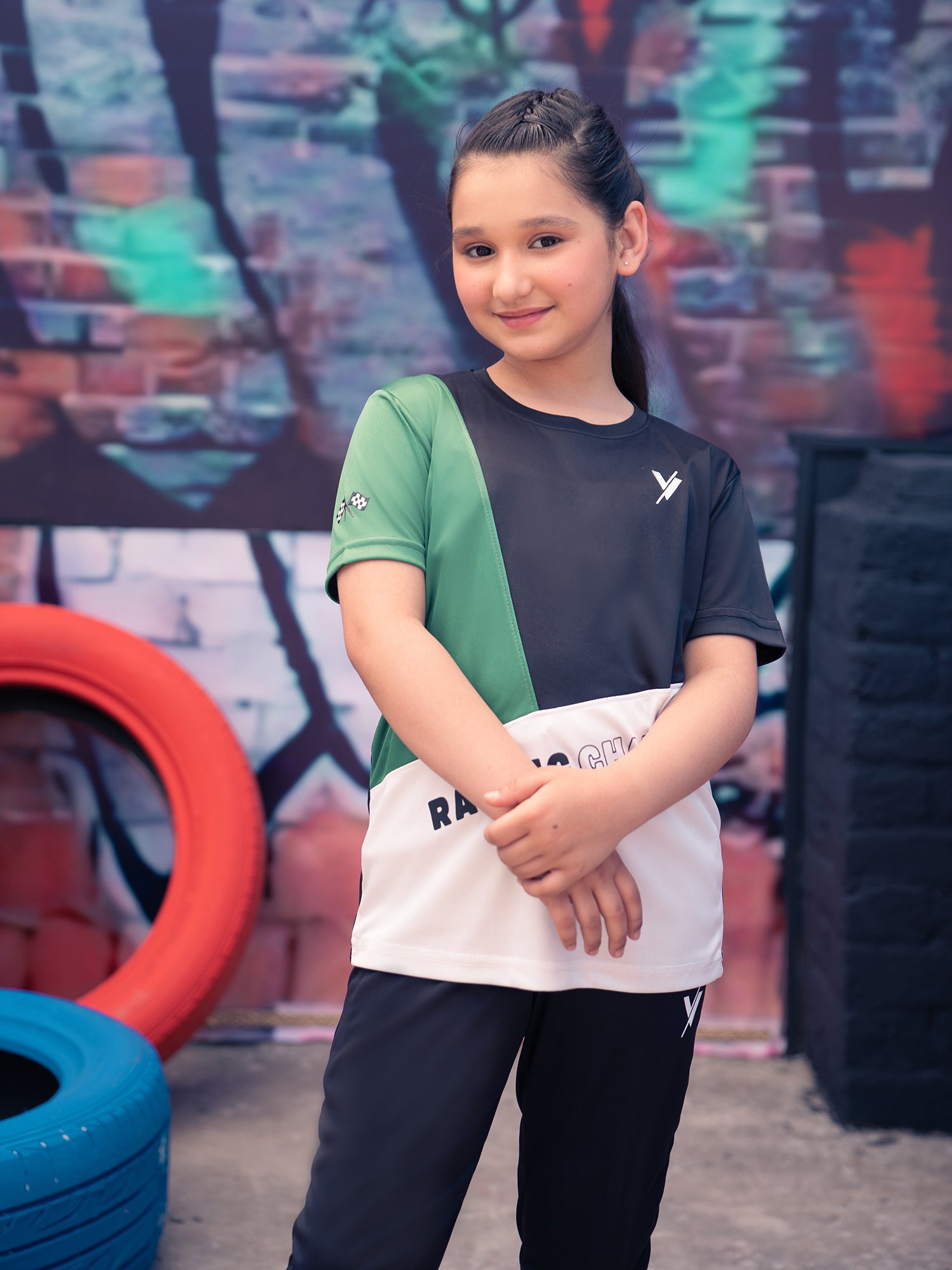 Tracksuit For Boys & Girls Poly athletic Fabric VST48-B
